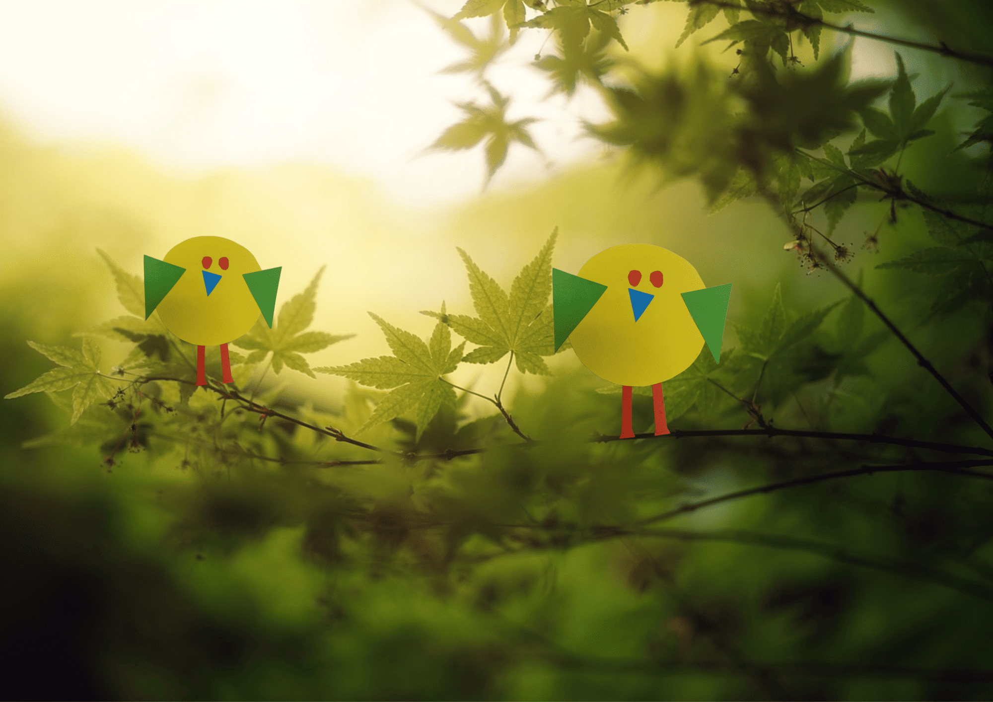 creation oiseau forme géométrique 1